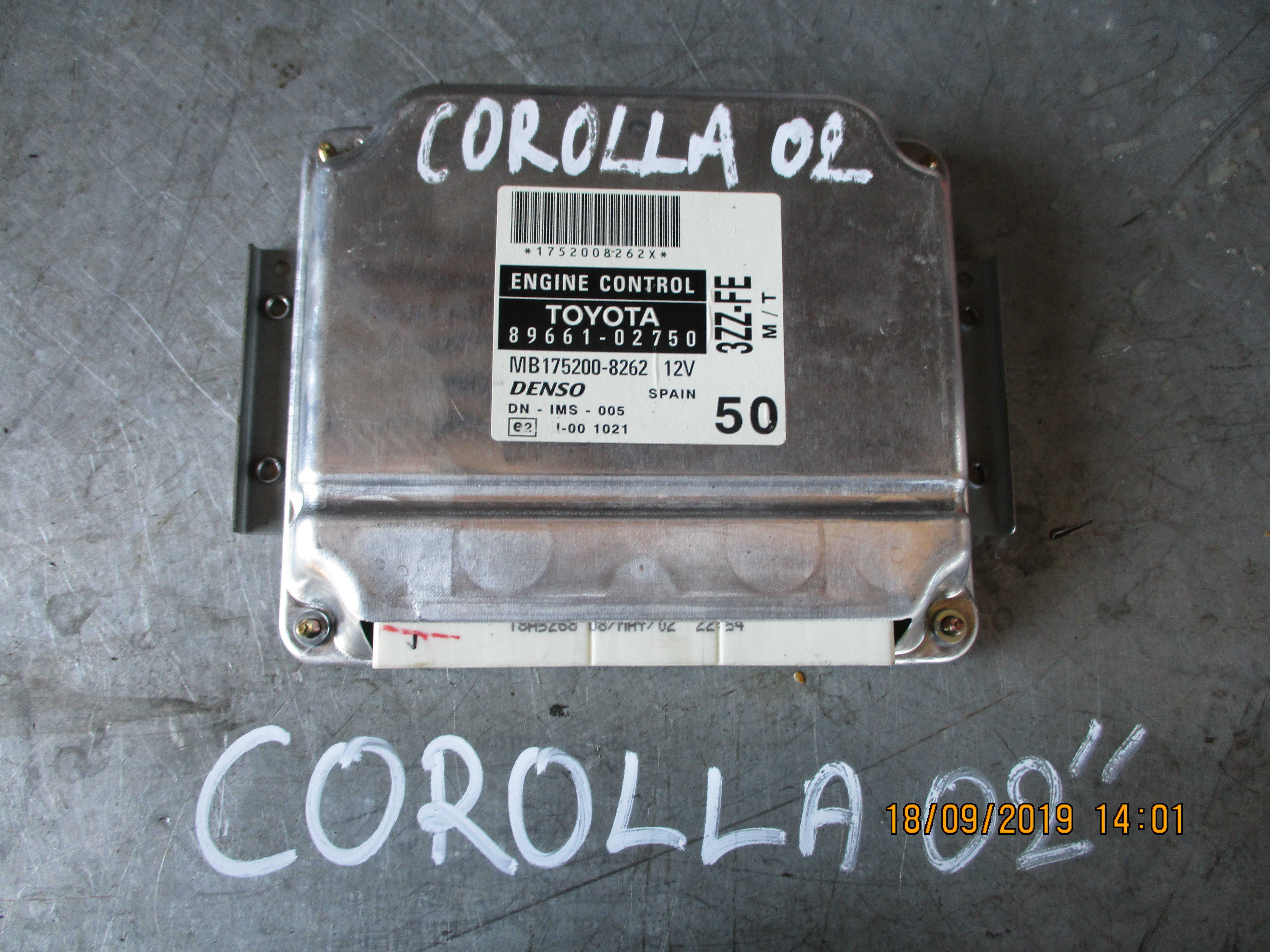 Εγκέφαλος Κινητήρα Σετ ( 89661-02750 , 1752008262 ) Toyota Corolla ’02 Προσφορά.