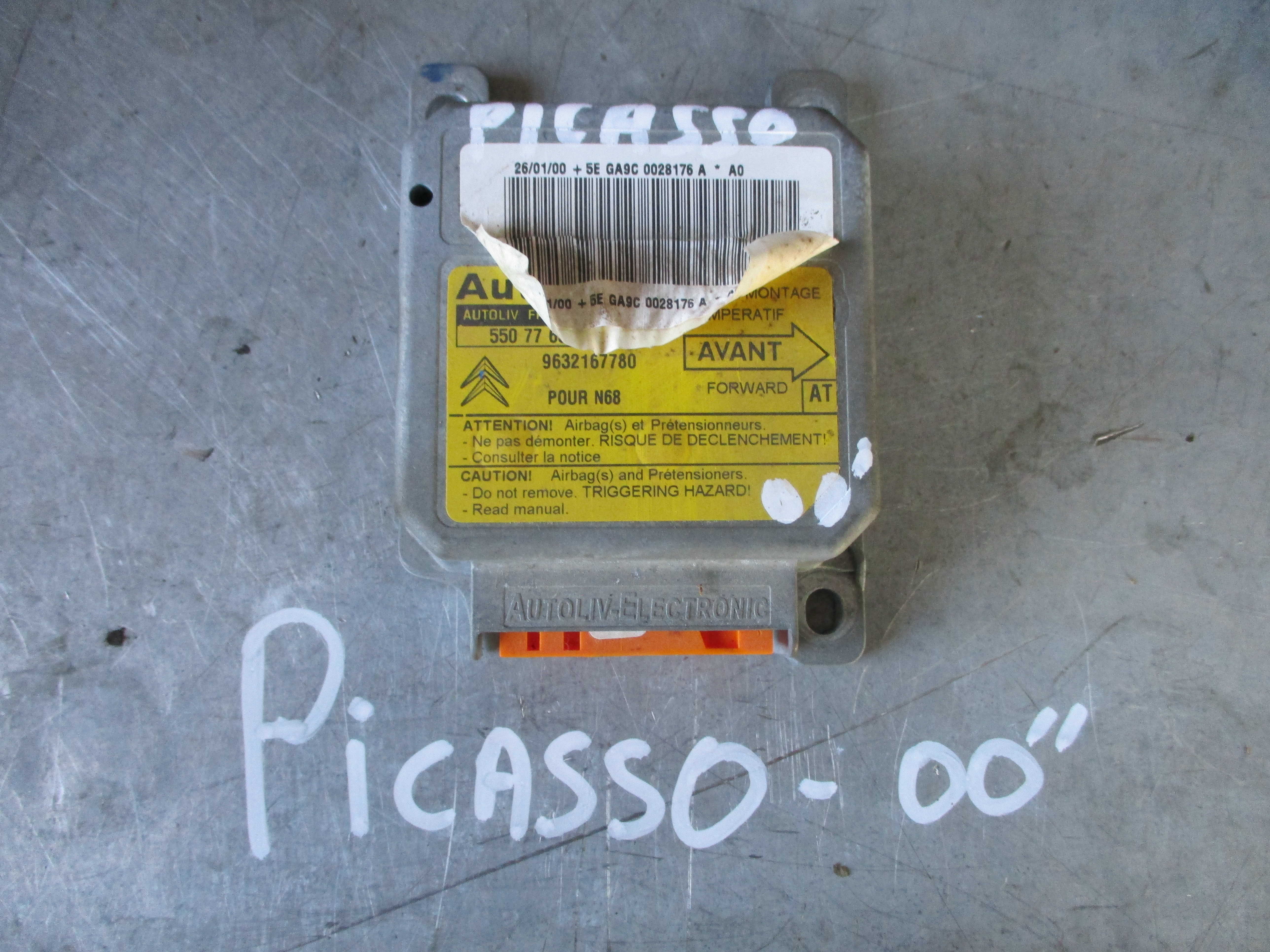 Εγκέφαλος Αερόσακων ( 550776300 , 9632167780 ) Citroen Xsara Picasso ’05 Προσφορά.