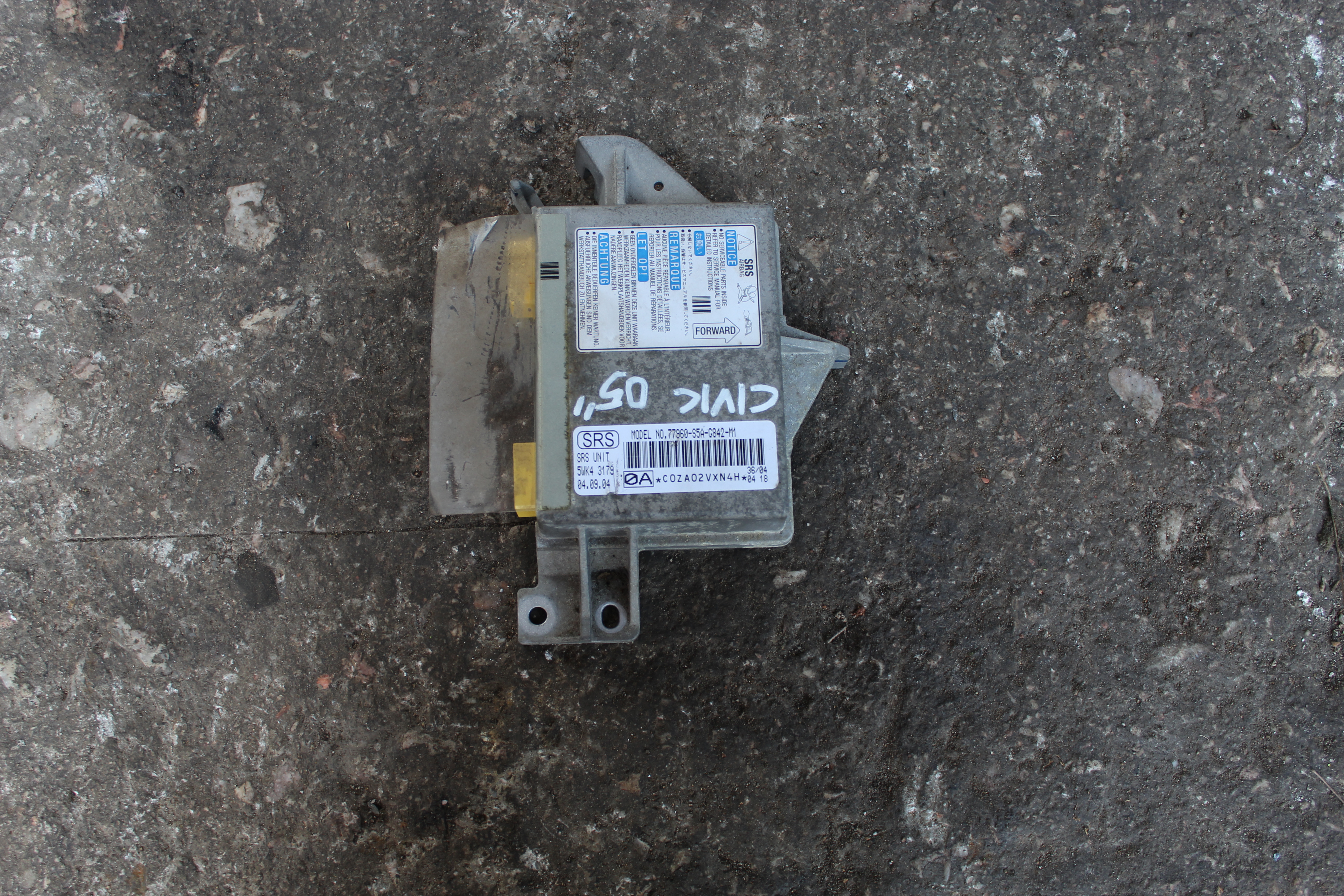 Αερόσακοι Σετ Κομπλέ ( 77960-S5A-G842-M1 ) Honda Civic ’05 Προσφορά.