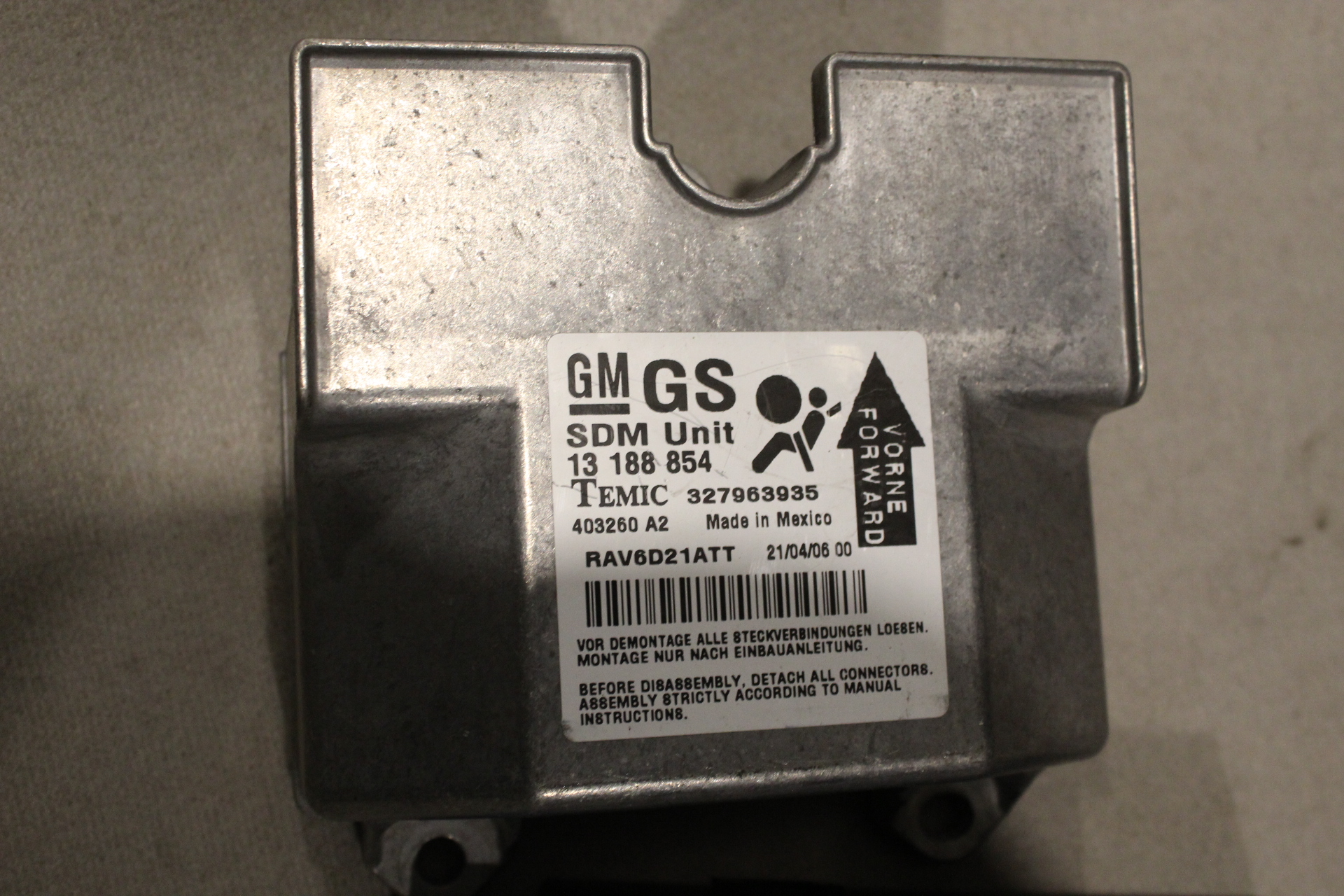 Εγκέφαλος Αερόσακων ( 327963935 ) Opel Astra H OPC ’06 Προσφορά.