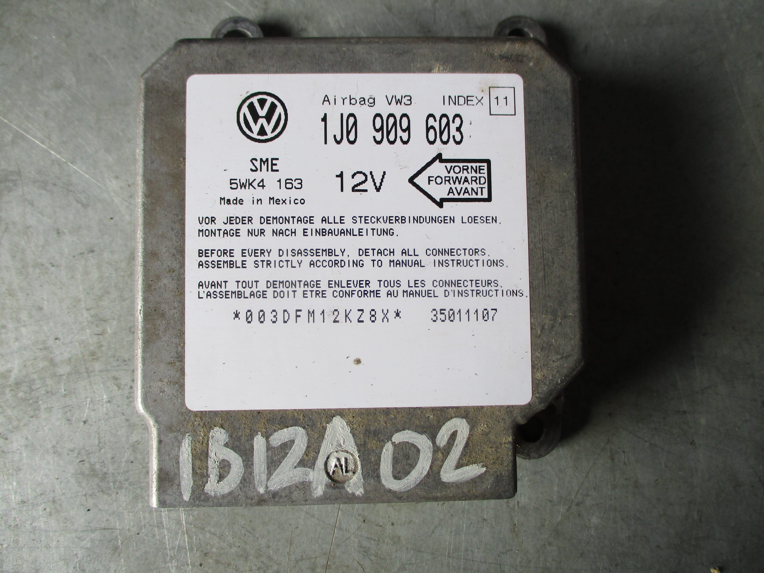 Εγκέφαλος Αερόσακου 1J0909603 Seat Ibiza ’02 Σούπερ Προσφορά Μήνα