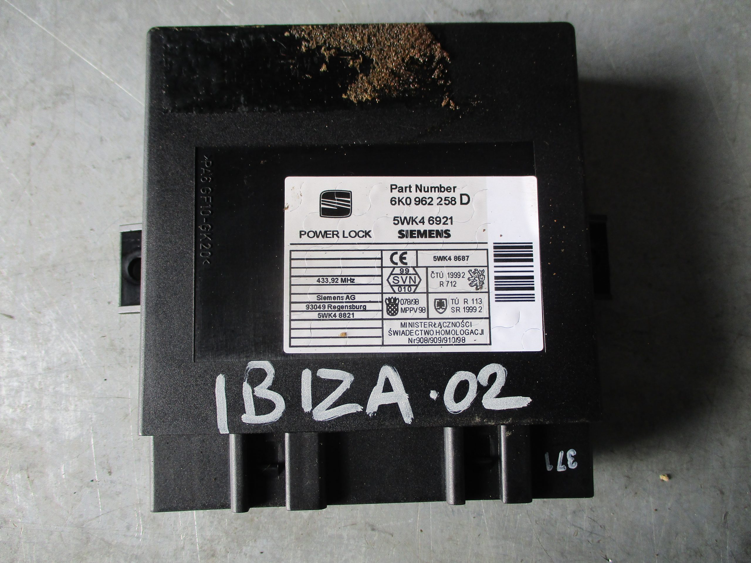 Εγκέφαλος Κεντρικού Κλειδώματος (6K0962258D) Seat Ibiza ’02 Σούπερ Προσφορά Μήνα